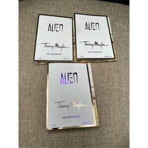 3 X TIERRY MUGLER "ALIEN" SAMPLE EAU DE PARFUM .04 OZ